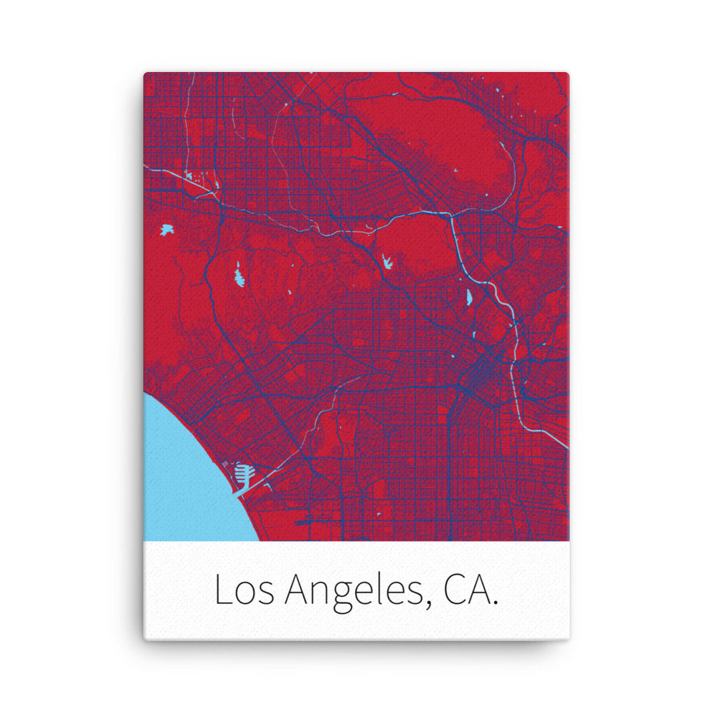 Los Angeles, CA. - Red & Blue