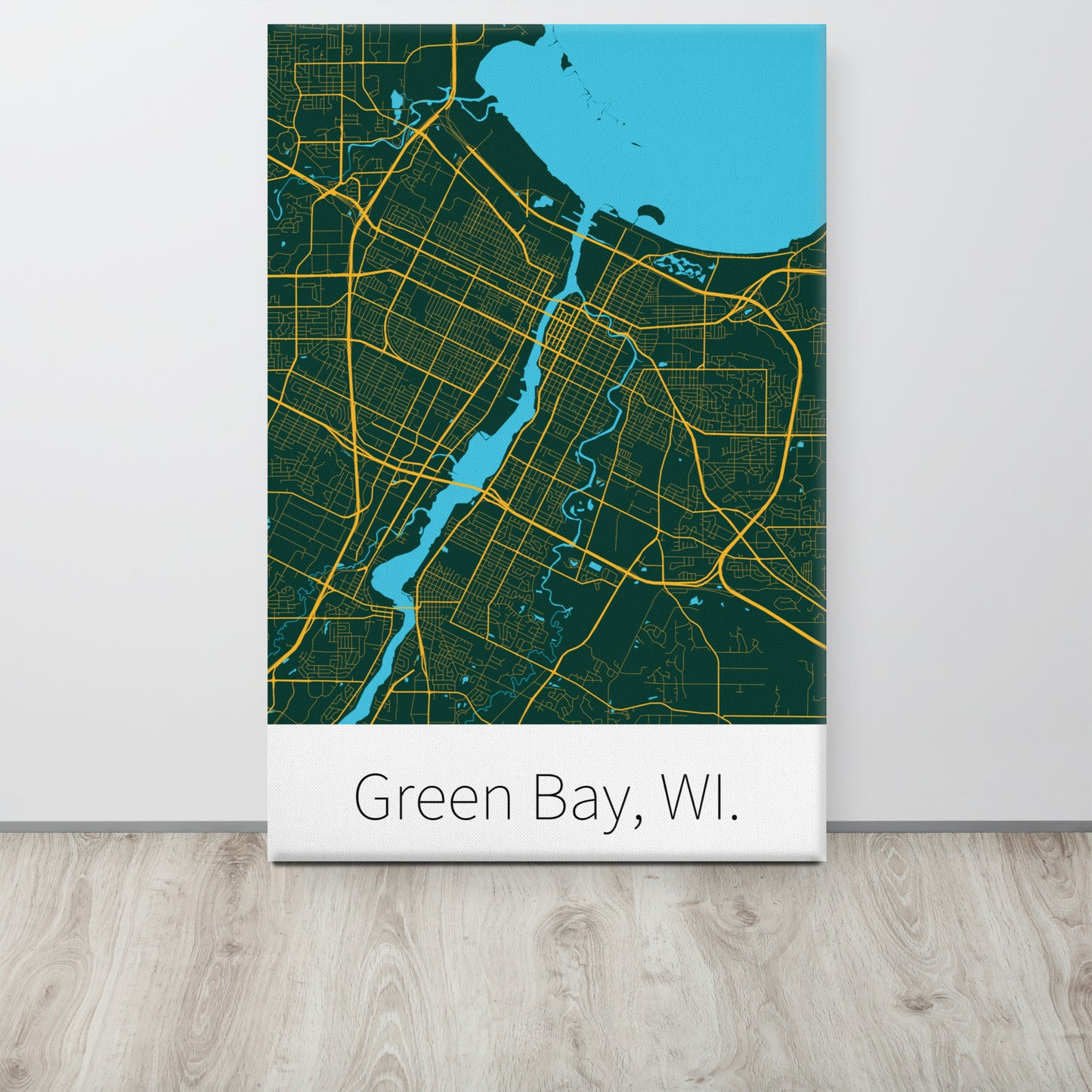 Green Bay, WI. - Dark Green & Gold