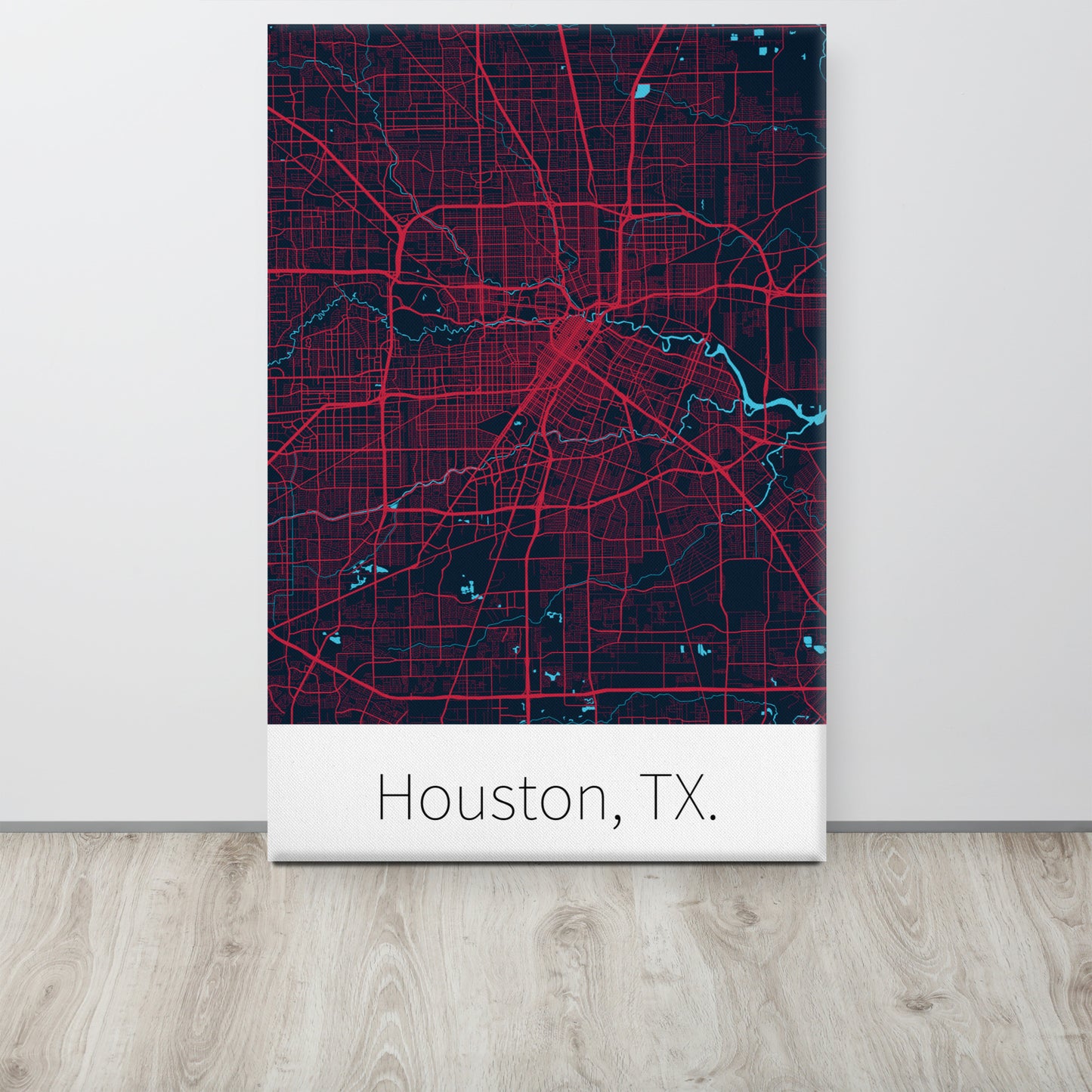 Houston, TX. - Deep Steel Blue & Battle Red