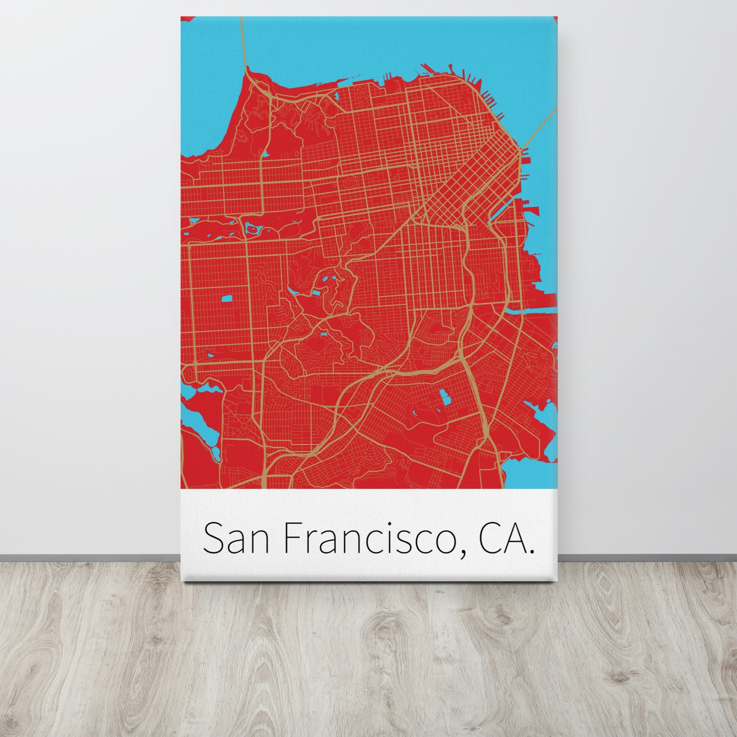 San Francisco, CA. - Red & Gold