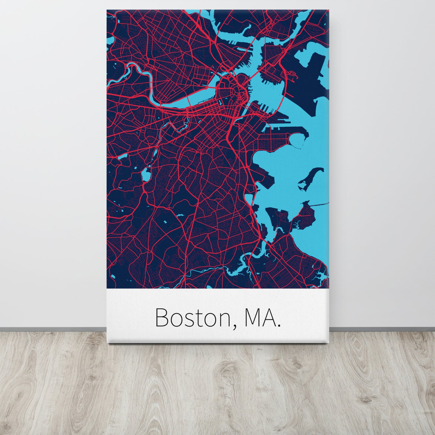 Boston, MA. - Nautical Blue & Red