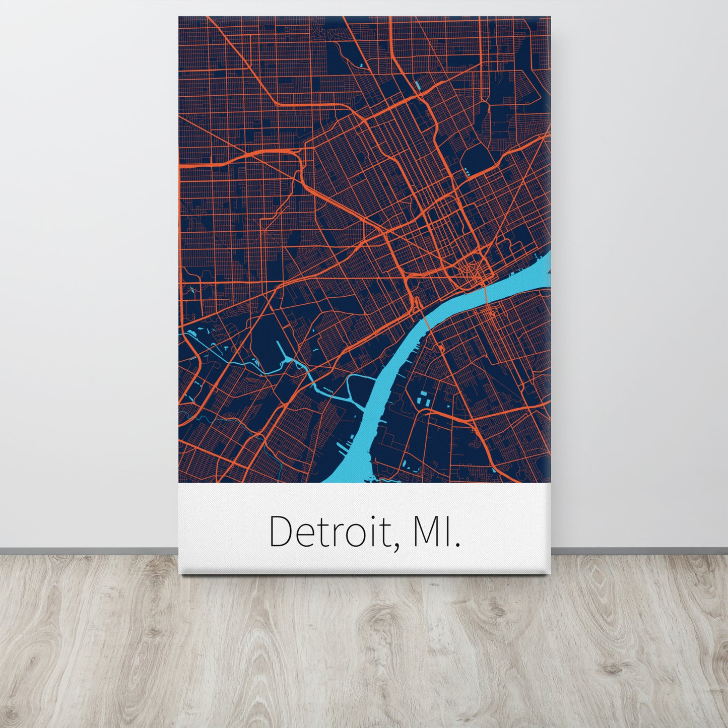 Detroit, MI. - Navy & Orange