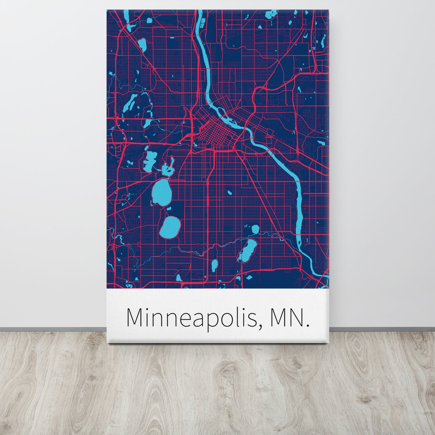 Minneapolis, MN. - Navy & Scarlet Red