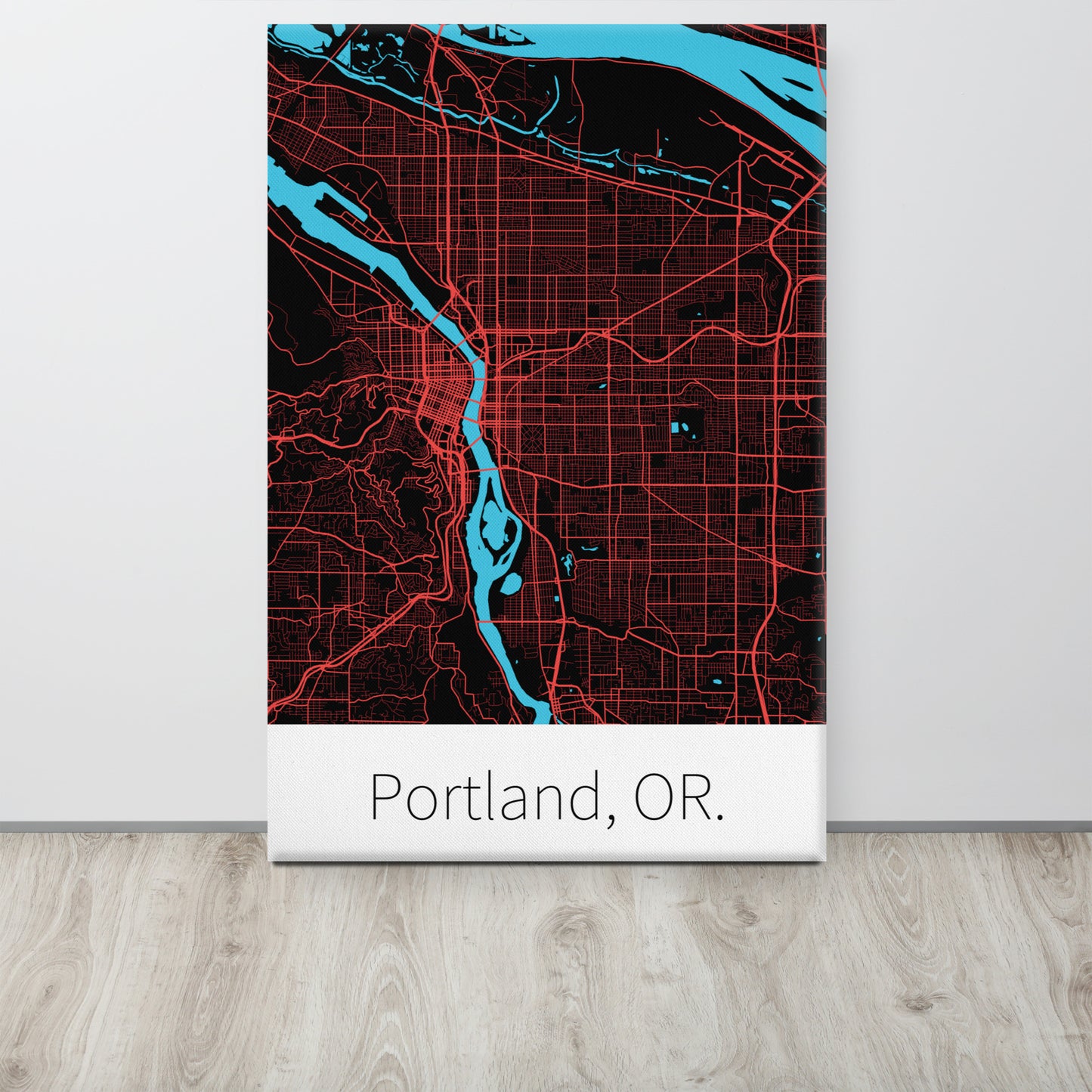 Portland, OR. - Black & Red