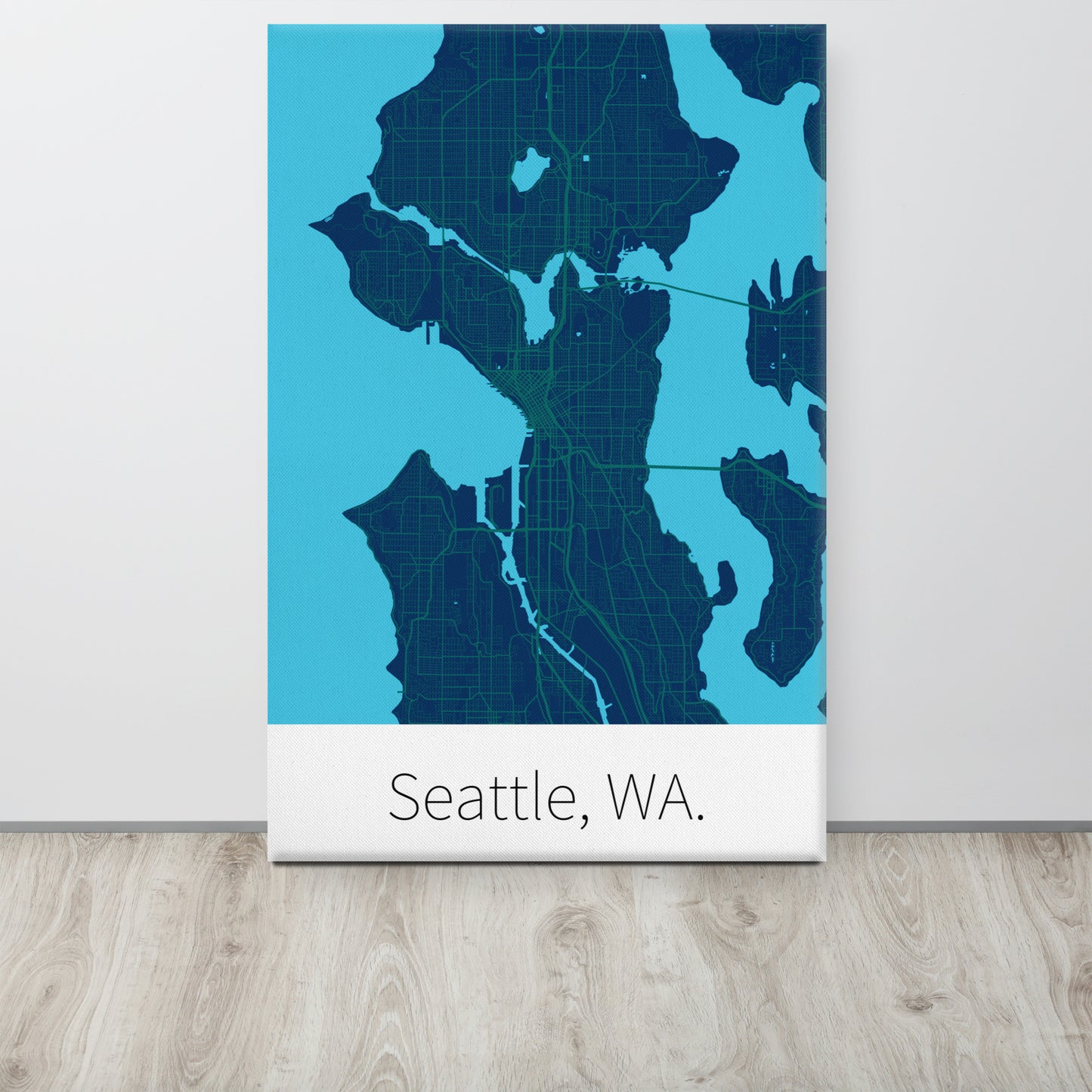 Seattle, WA. - Navy Blue & Northwest Green