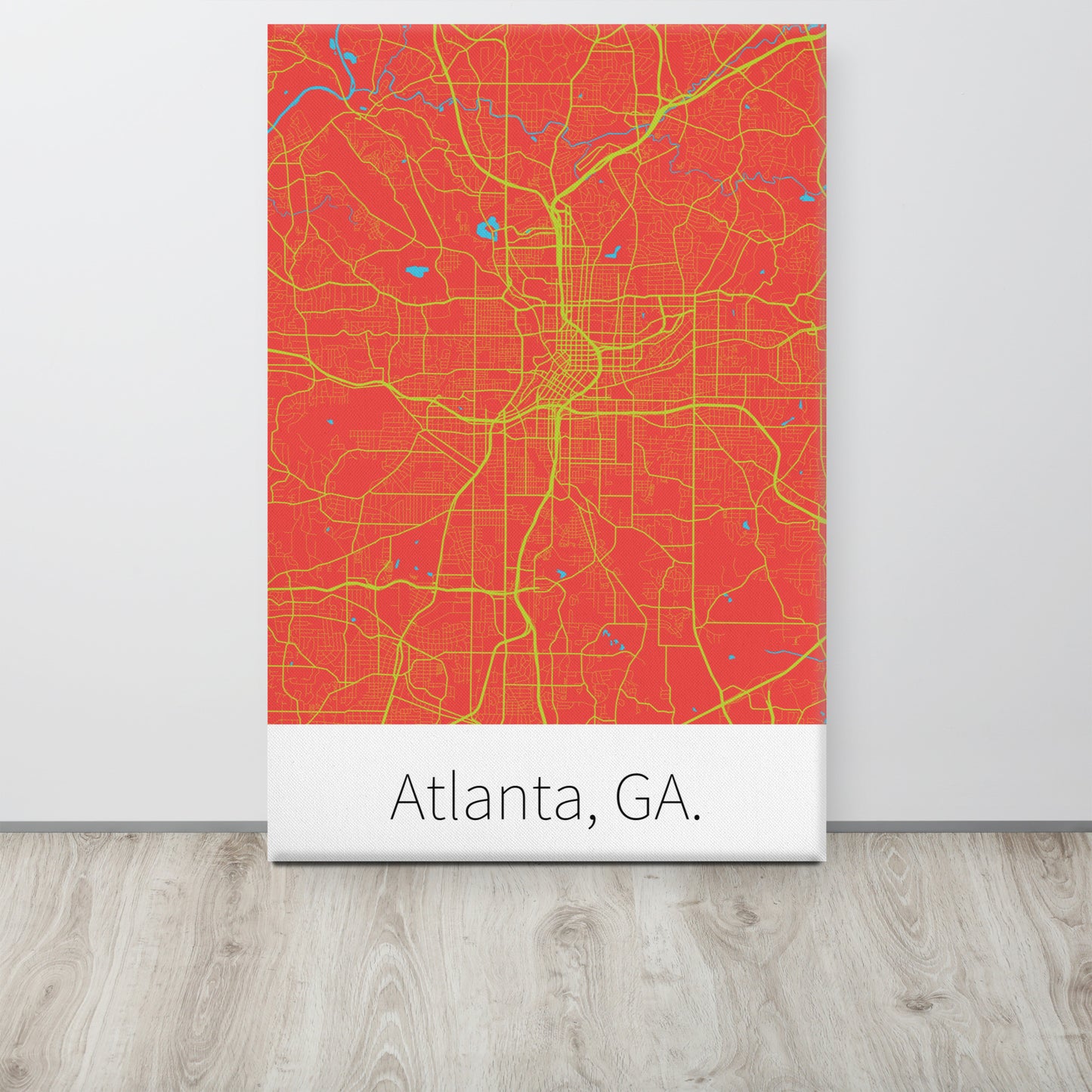 Atlanta, GA. - Red & Volt Green