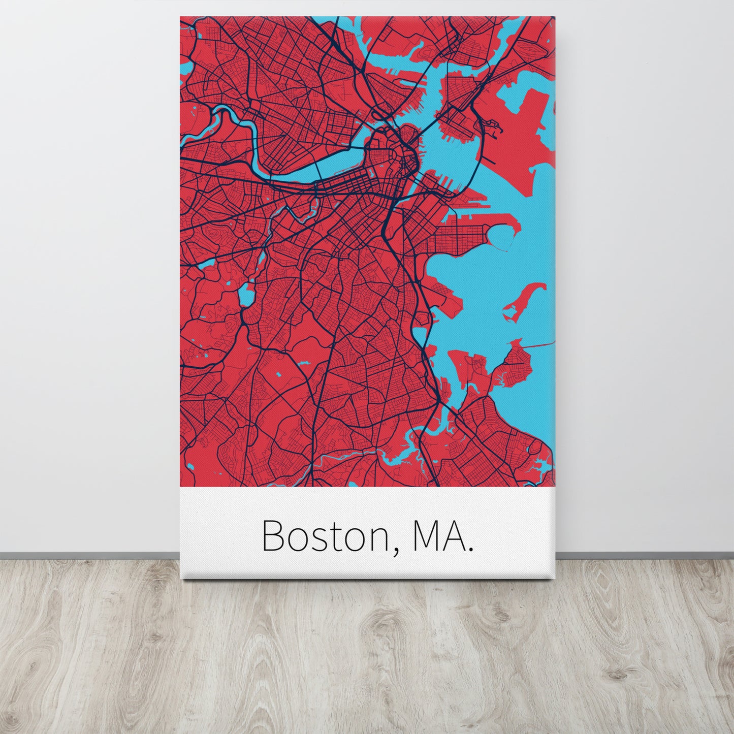 Boston, MA. - Red & Blue