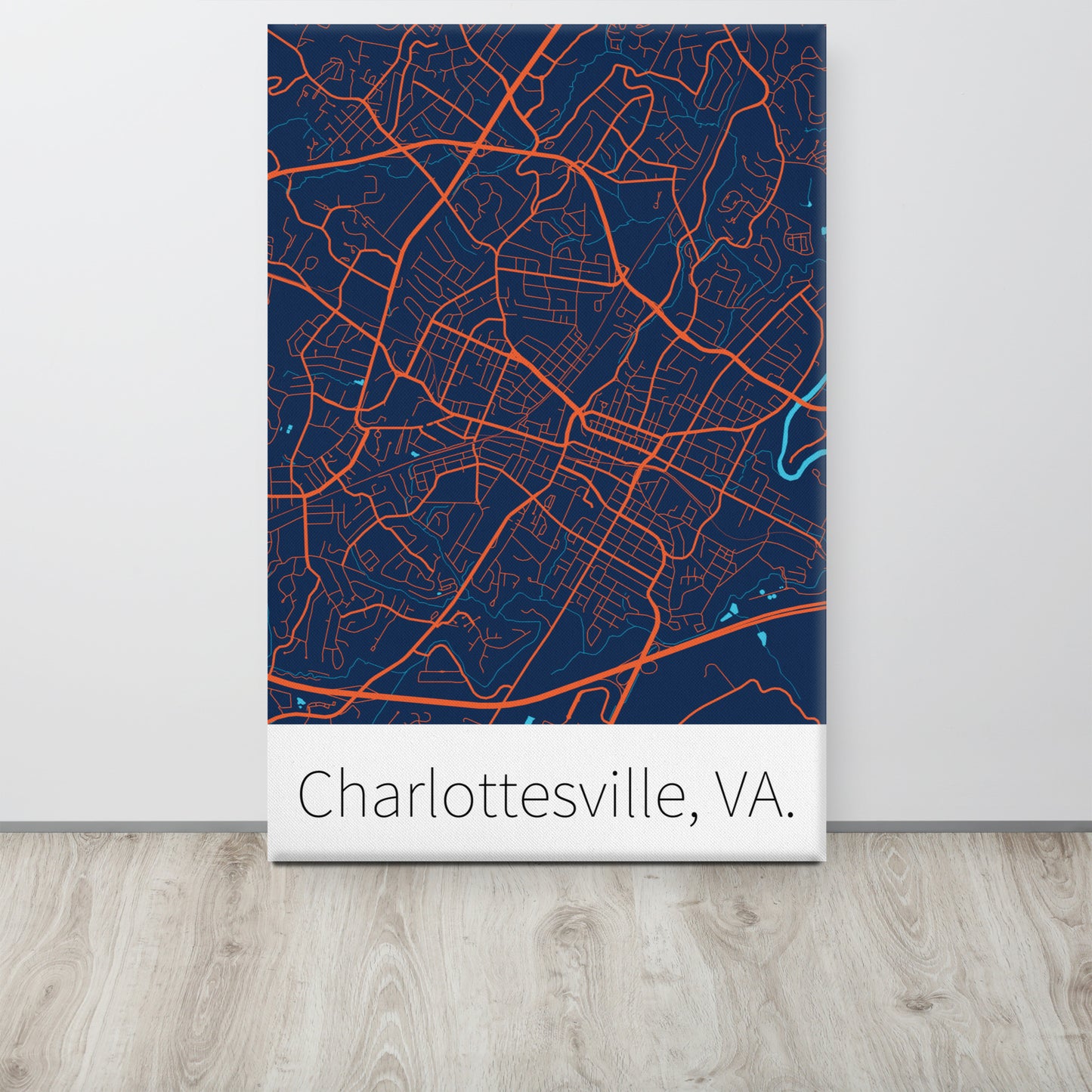 Charlottesville, VA. - Jefferson Blue & Cavalier Orange