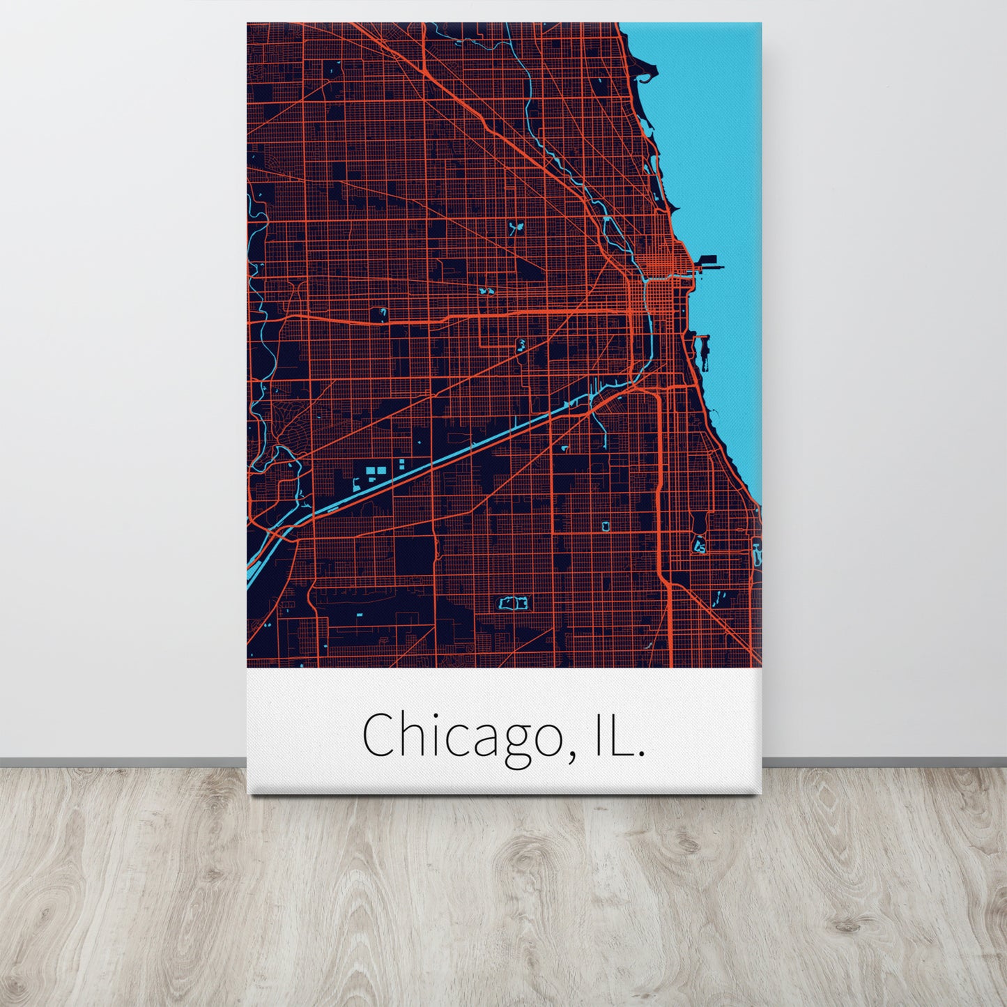 Chicago, IL. - Dark Navy & Orange