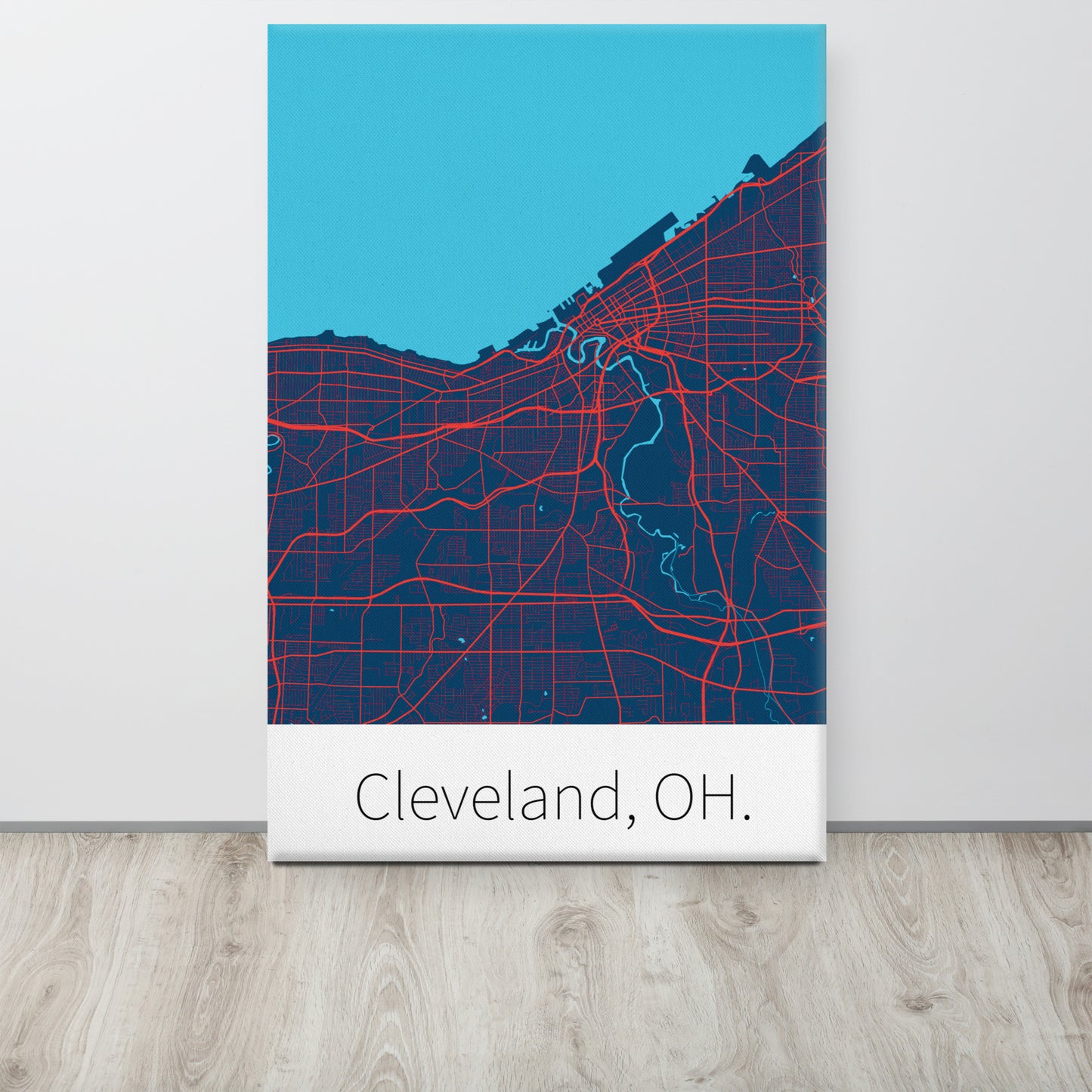 Cleveland, OH. - Navy Blue & Red