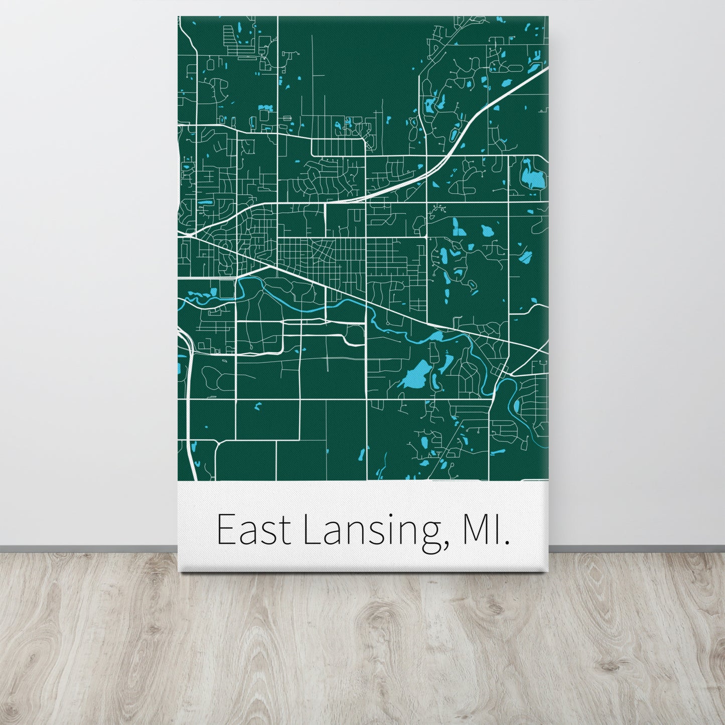 East Lansing, MI. - Green & White