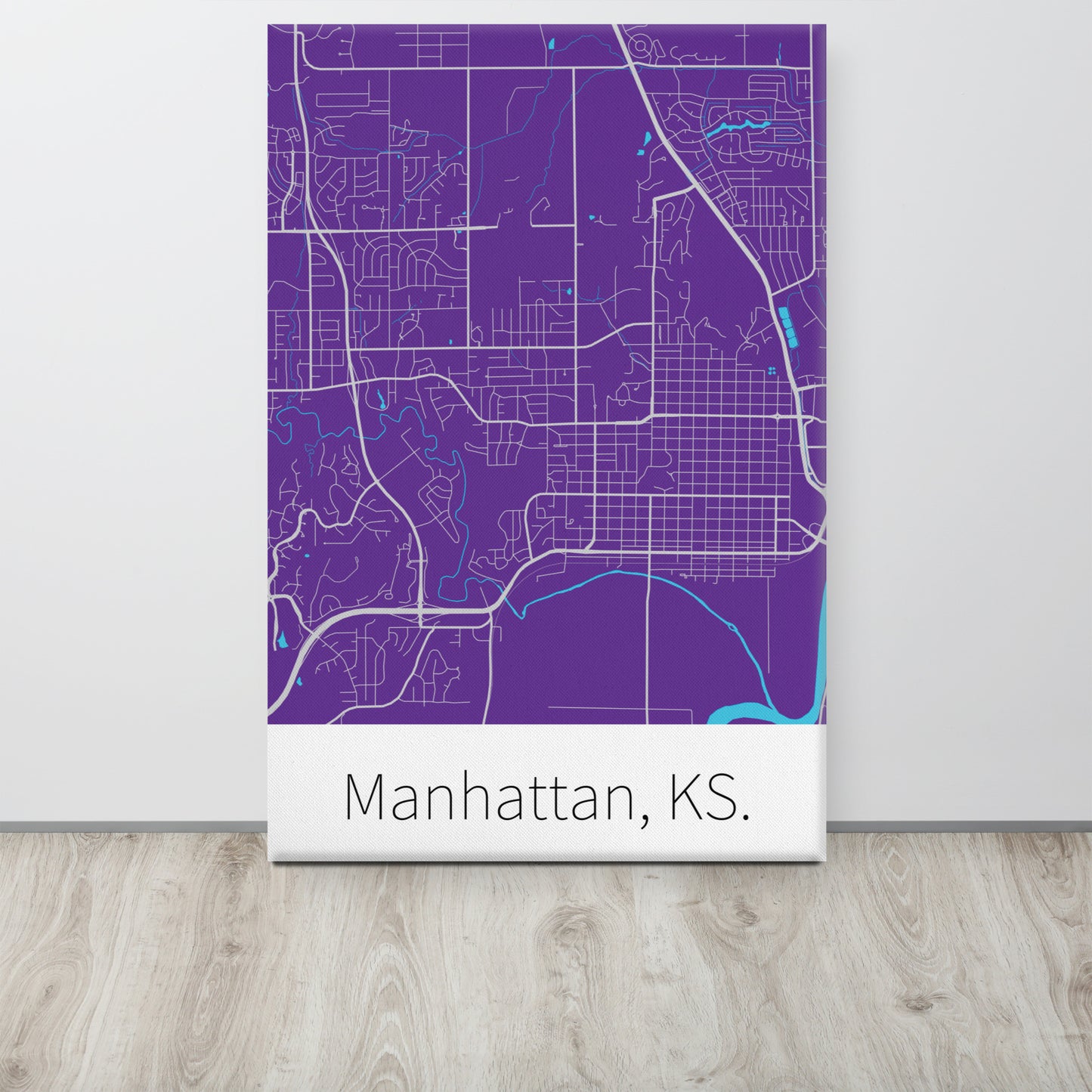 Manhattan, KS. - Purple & Light Gray