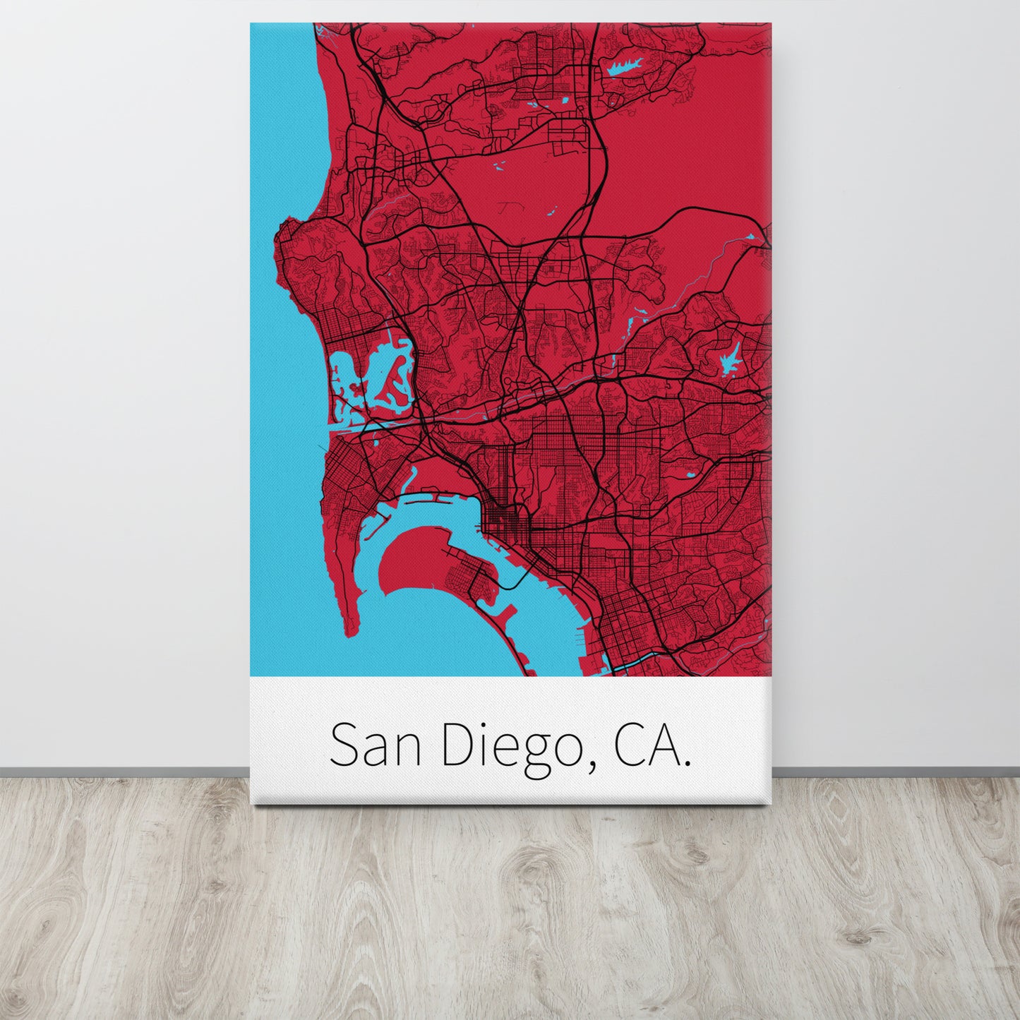 San Diego, CA. - Red & Black