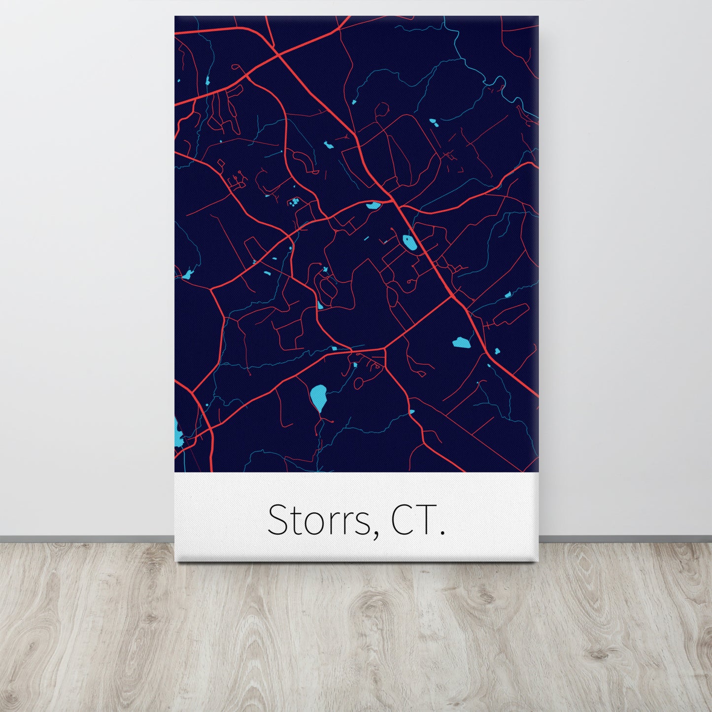 Storrs, CT. - Navy Blue & Red