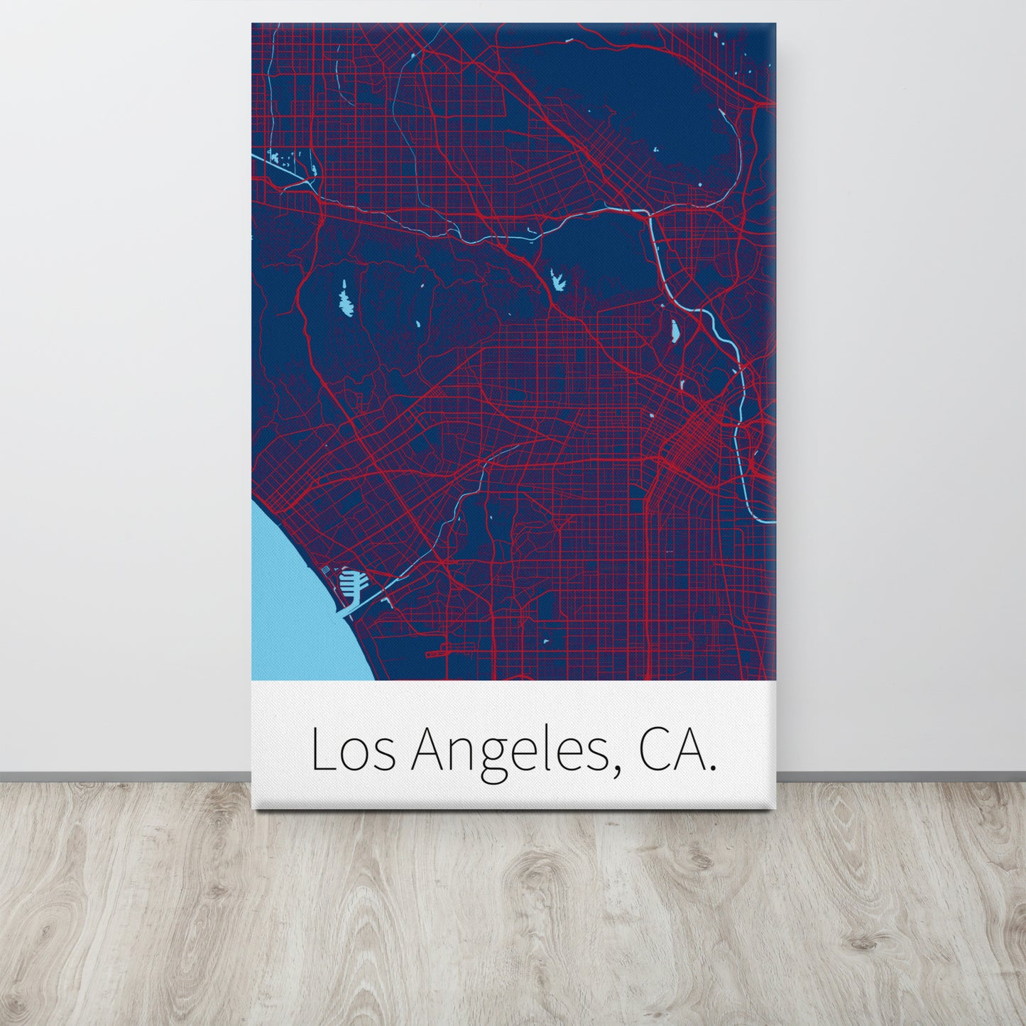 Los Angeles, CA. - Midnight Blue & Red