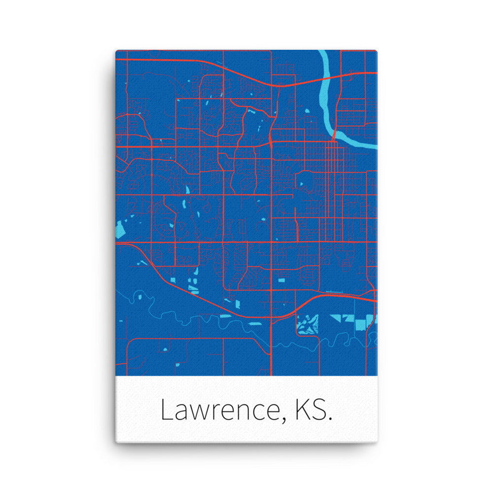 Lawrence, KS. - KU Blue & Crimson