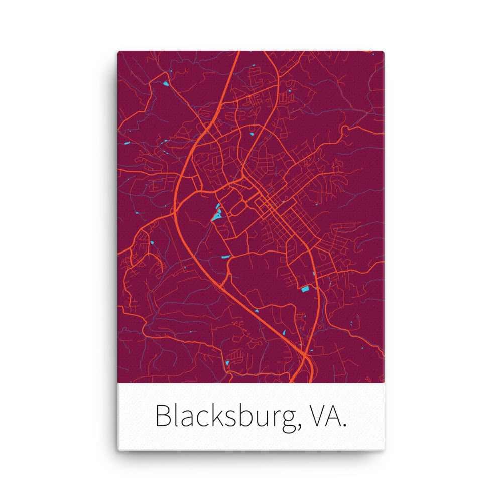 Blacksburg, VA. - Chicago Maroon & Burnt Orange