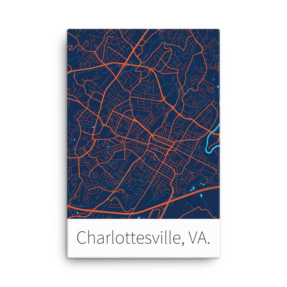 Charlottesville, VA. - Jefferson Blue & Cavalier Orange