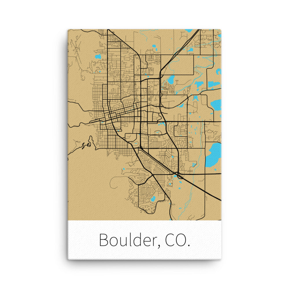 Boulder, CO. - Gold & Black