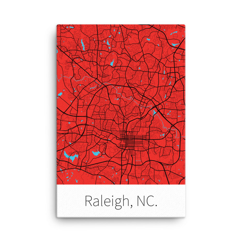 Raleigh, NC. - Red & Black