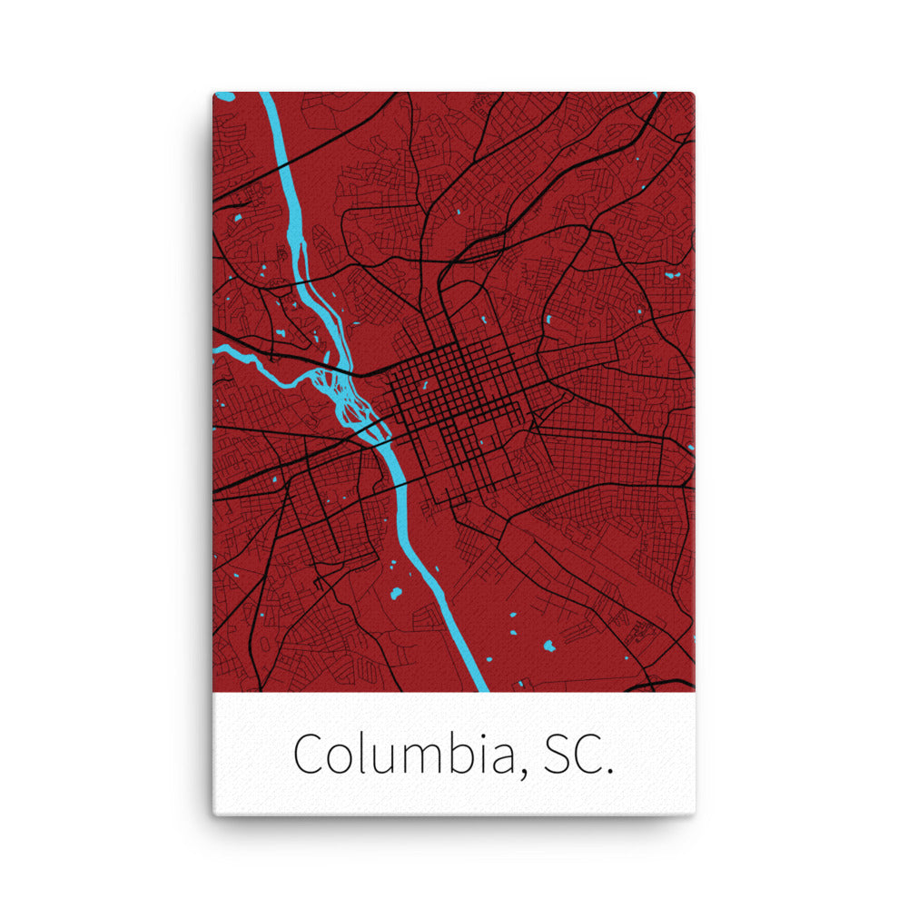 Columbia, SC. - Garnet & Black