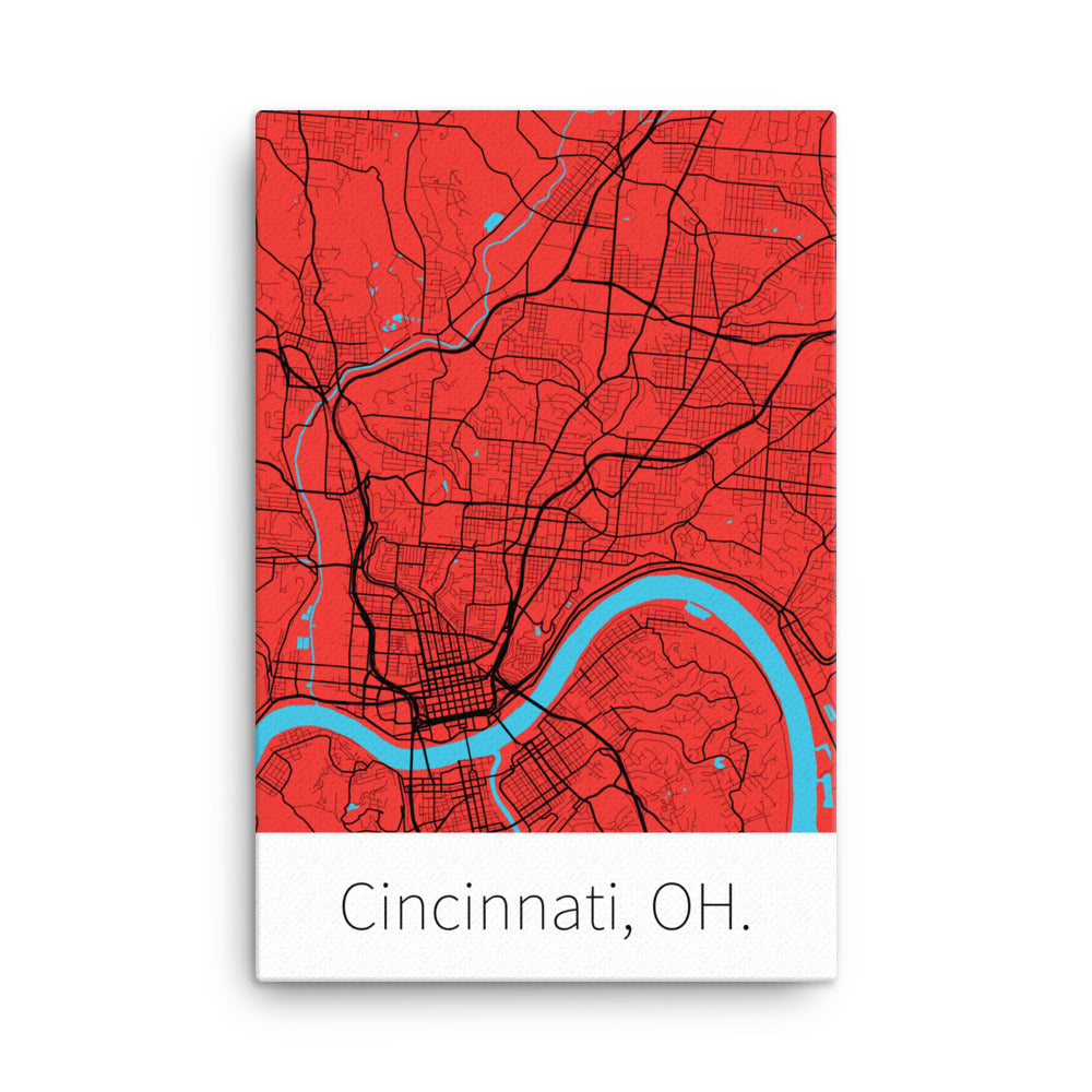 Cincinnati, OH. - Red & Black