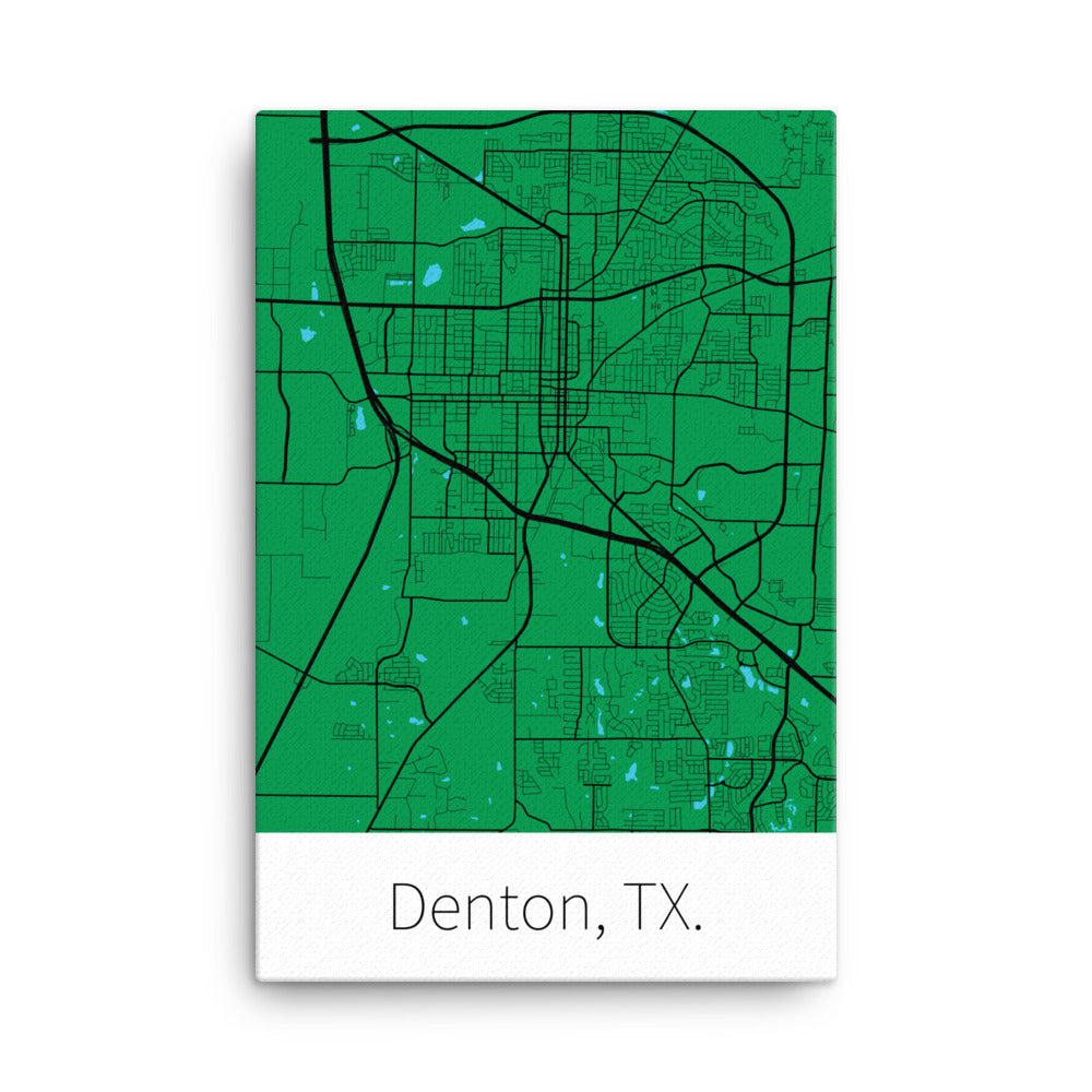 Denton, TX. - Green & Black