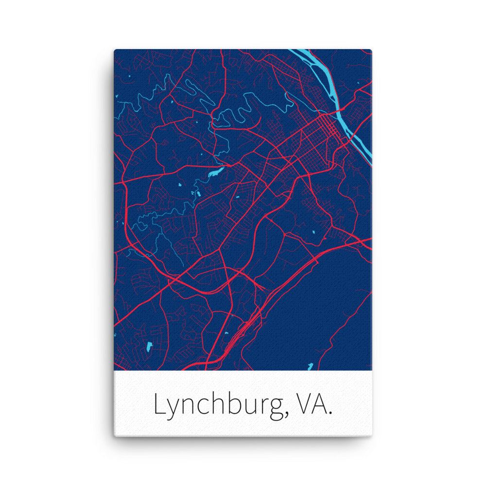 Lynchburg, VA. - Blue & Red