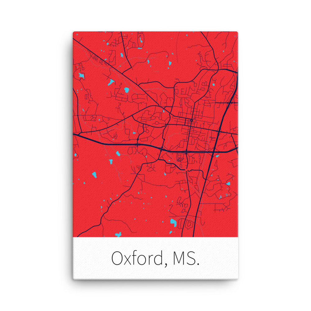 Oxford, MS. - Red & Navy Blue