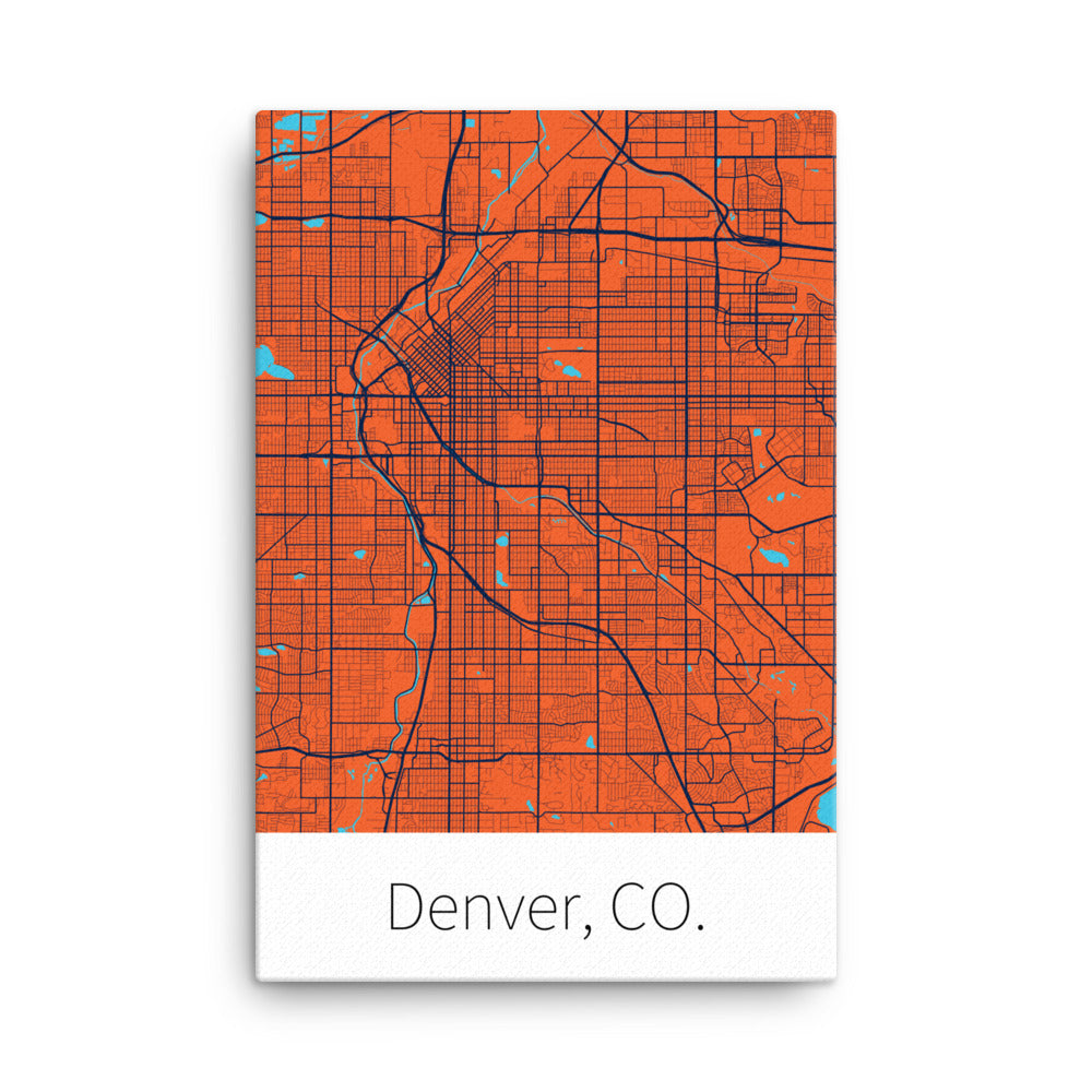 Denver, CO. - Orange & Navy