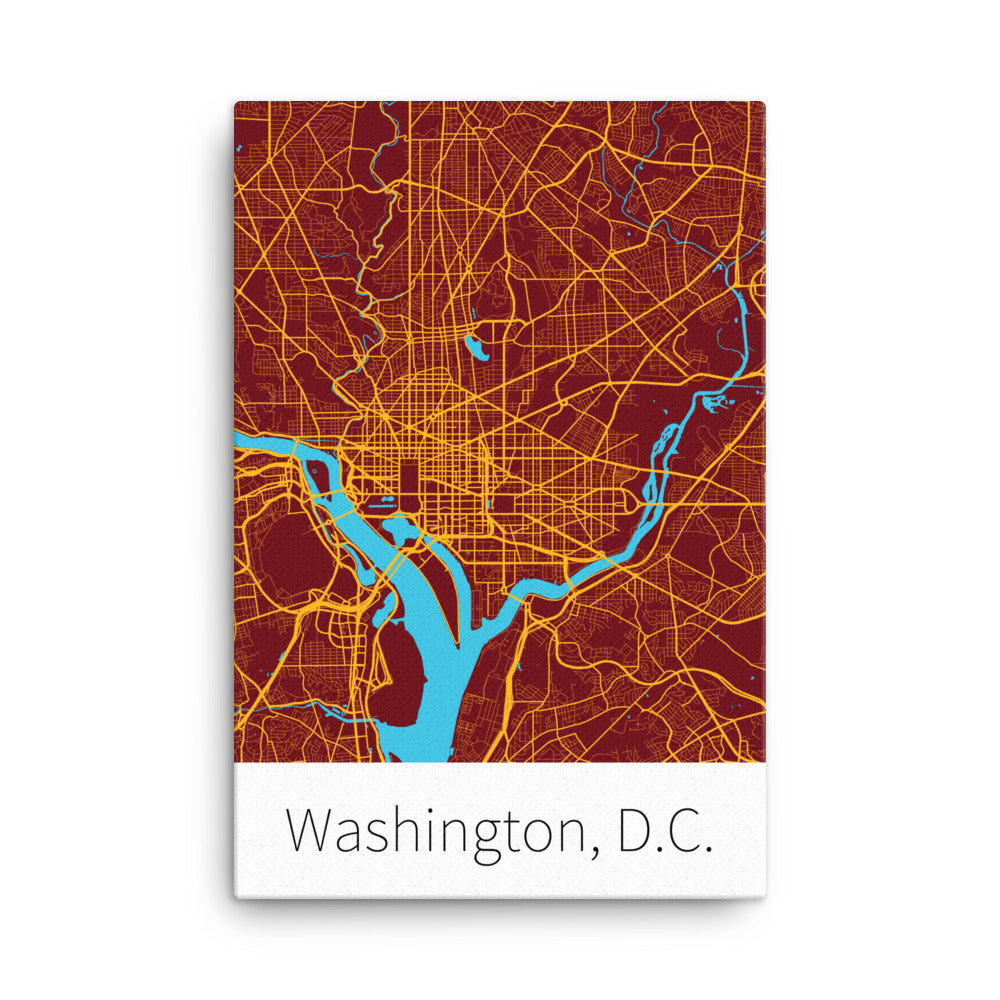 Washington, D.C. - Burgundy & Gold