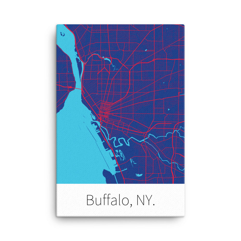 Buffalo, NY. - Blue & Red