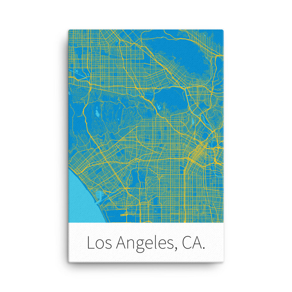 Los Angeles, CA. - Powder Blue & Sunshine Gold