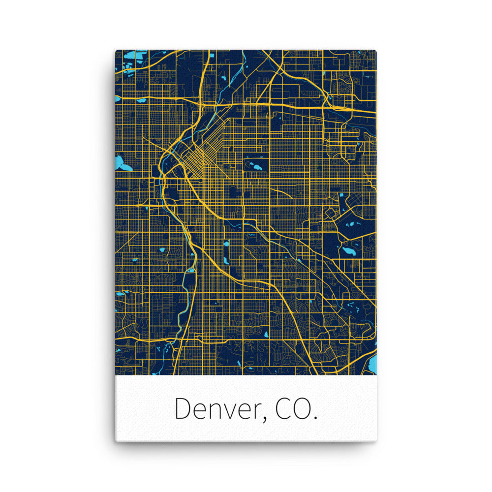 Denver, CO. - Midnight Blue & Yellow