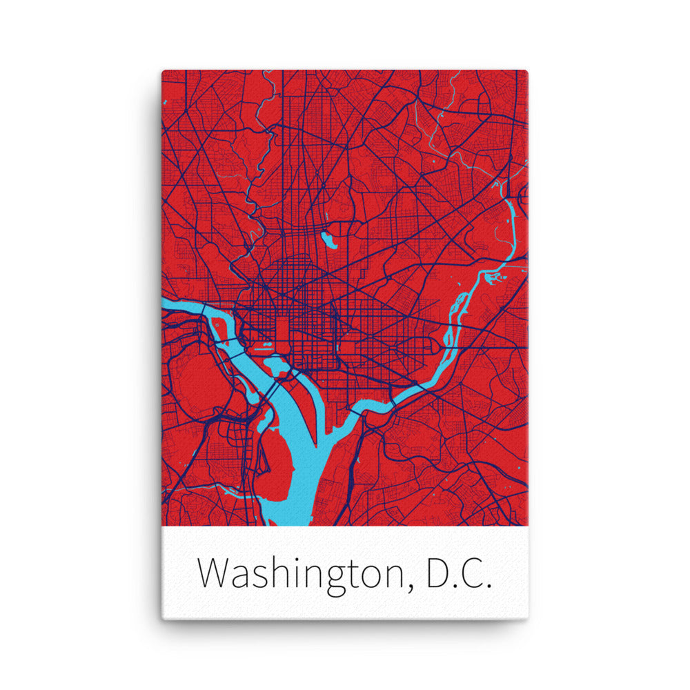 Washington, D.C. - Red & Navy Blue