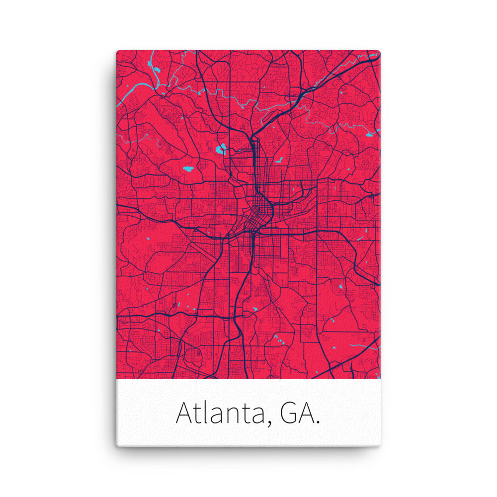 Atlanta, GA. - Scarlet & Navy