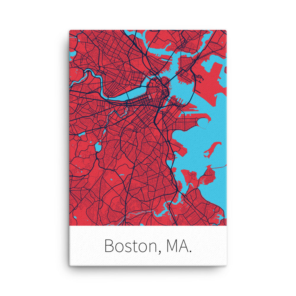 Boston, MA. - Red & Blue