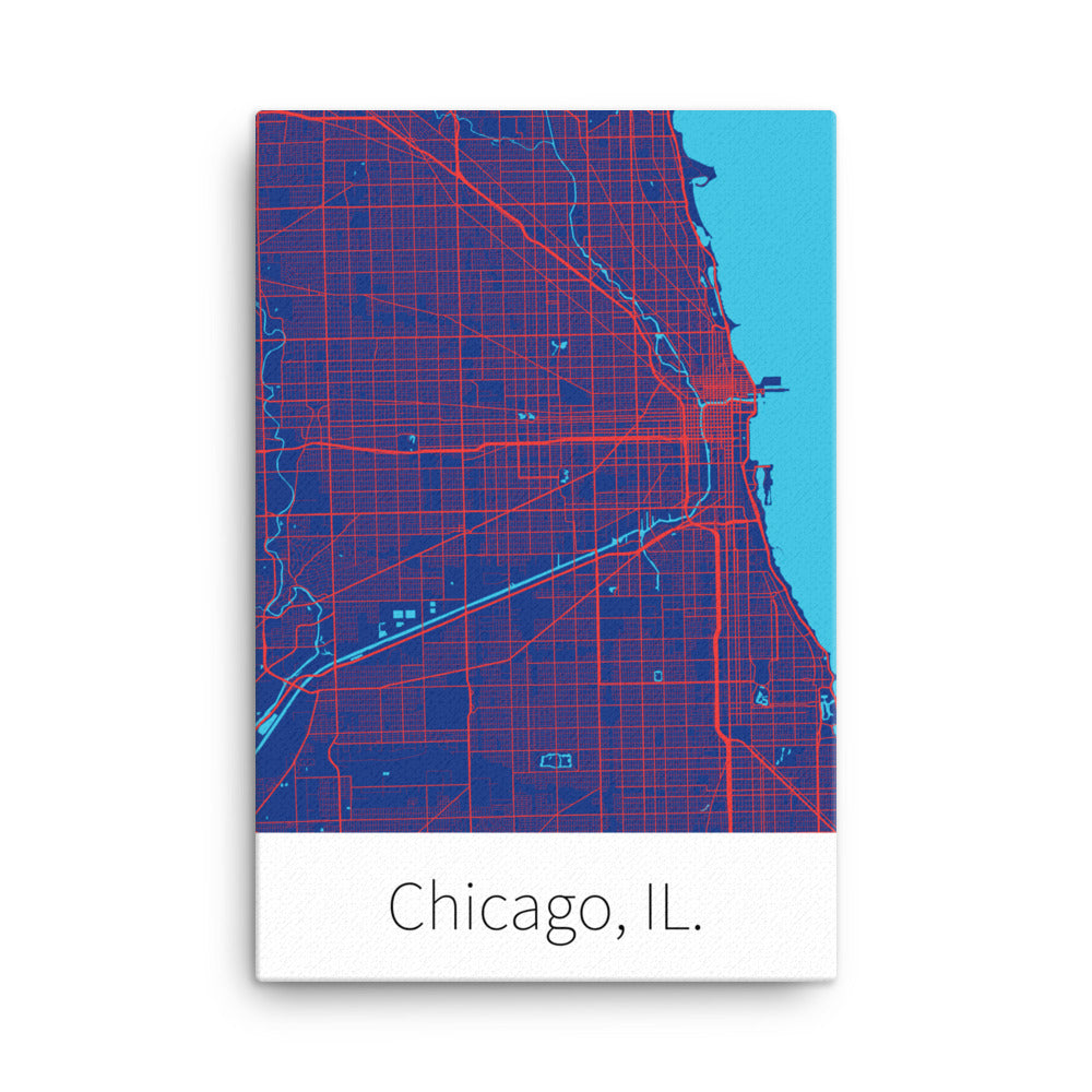 Chicago, IL. - Blue & Red