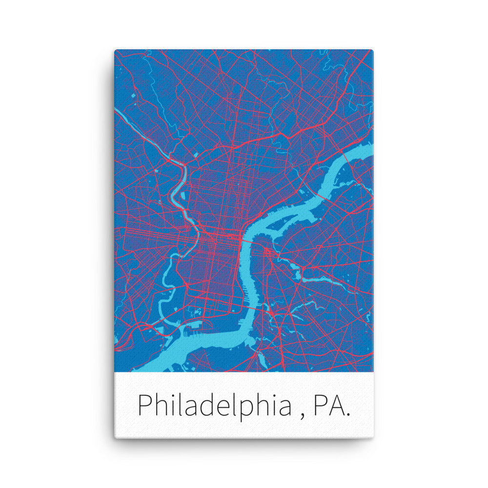 Philadelphia, PA. - Blue & Red