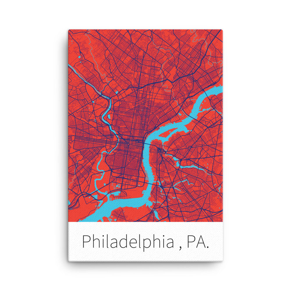 Philadelphia, PA. - Red & Blue