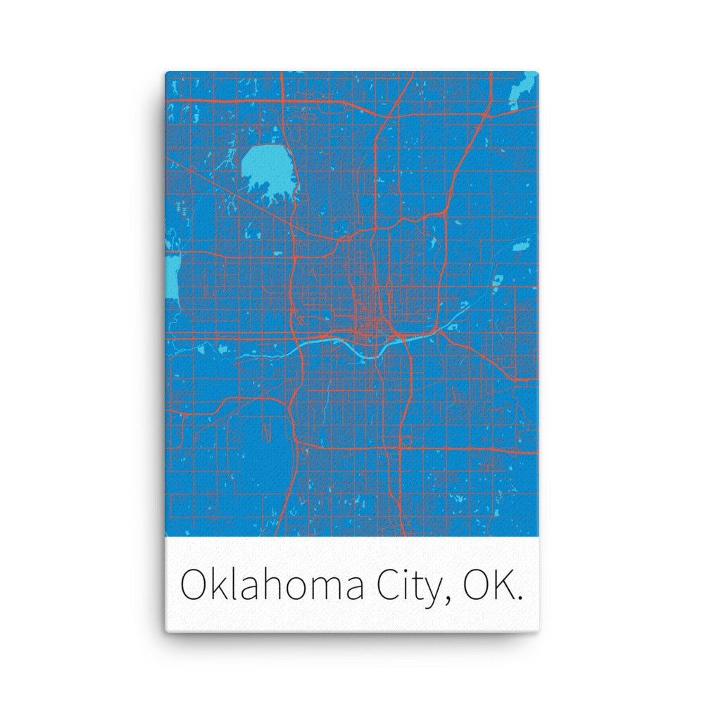 Oklahoma City, OK. - Blue & Orange