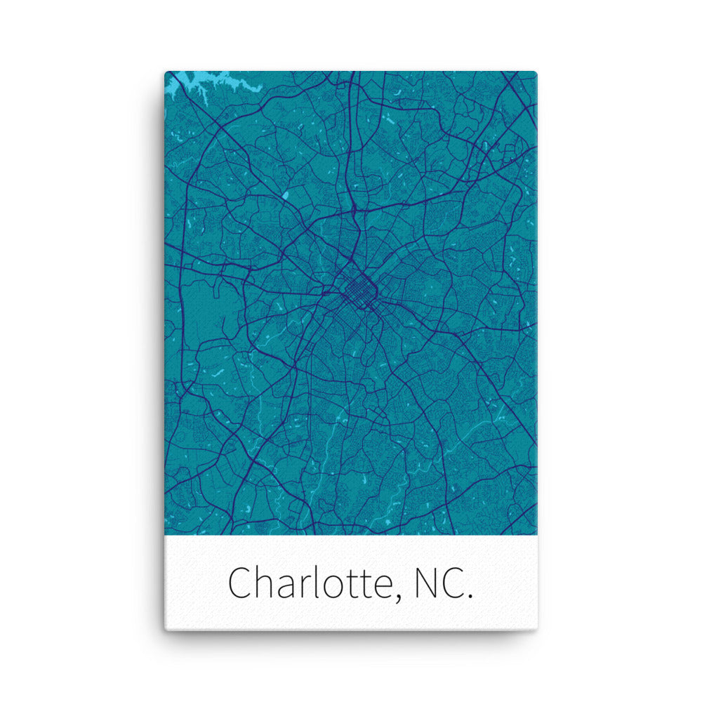 Charlotte, NC. - Teal & Purple