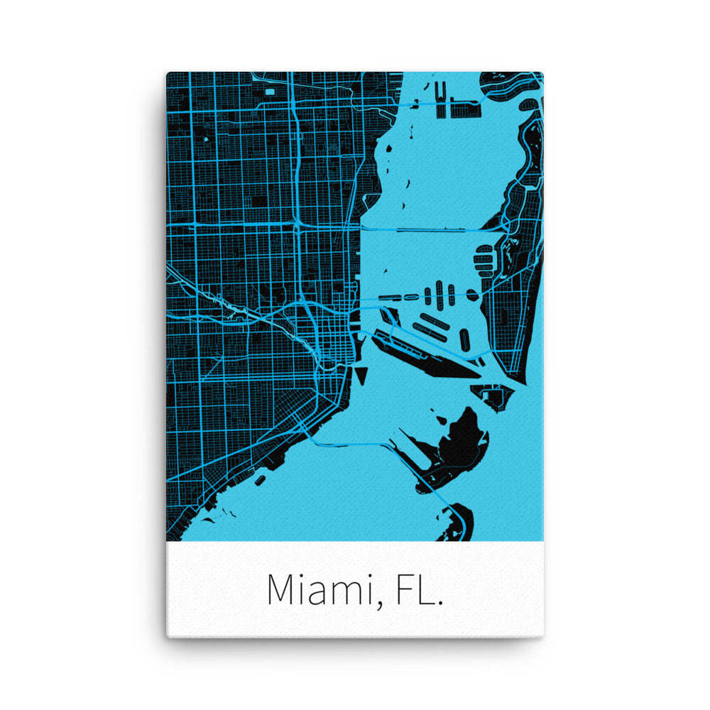 Miami, FL. - Black & Miami Blue