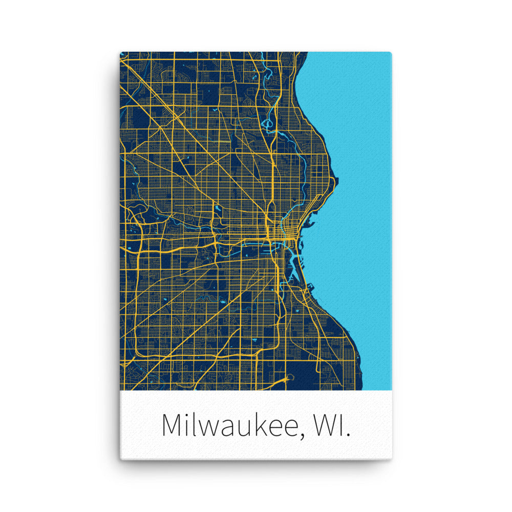 Milwaukee, WI. - Navy Blue & Yellow