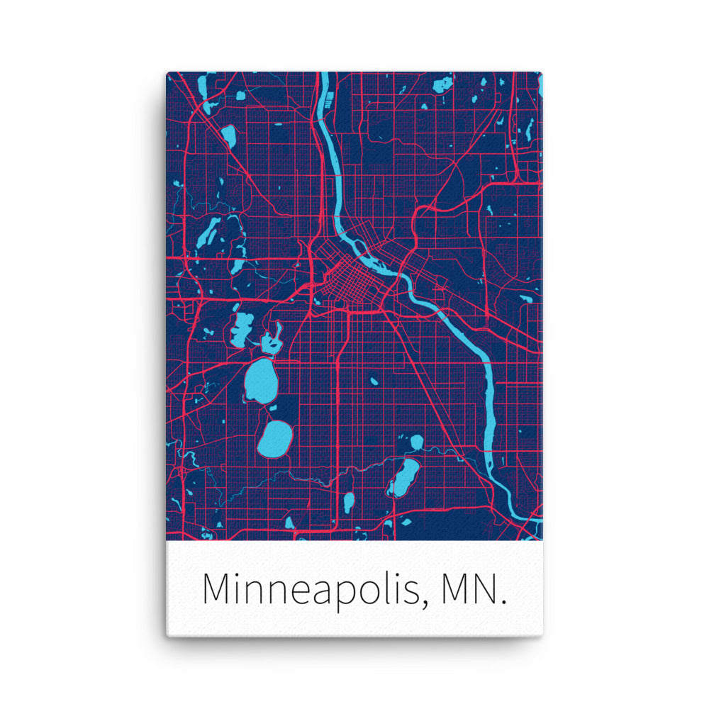 Minneapolis, MN. - Navy & Scarlet Red