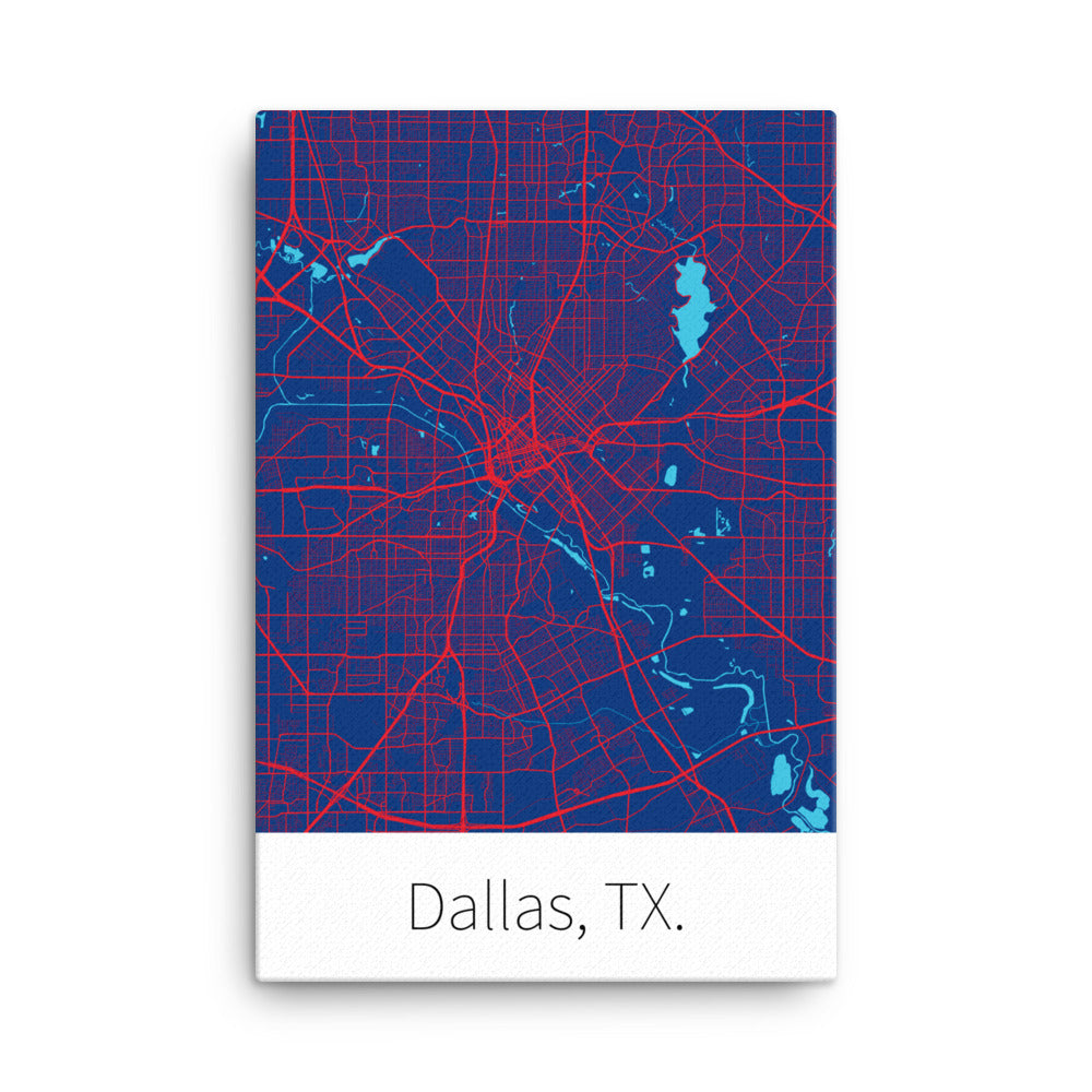 Dallas, TX. - Blue & Red