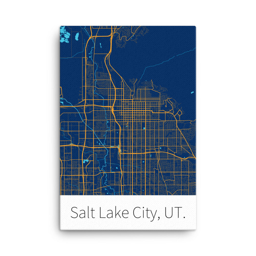 Salt Lake City, UT. - Navy & Yellow