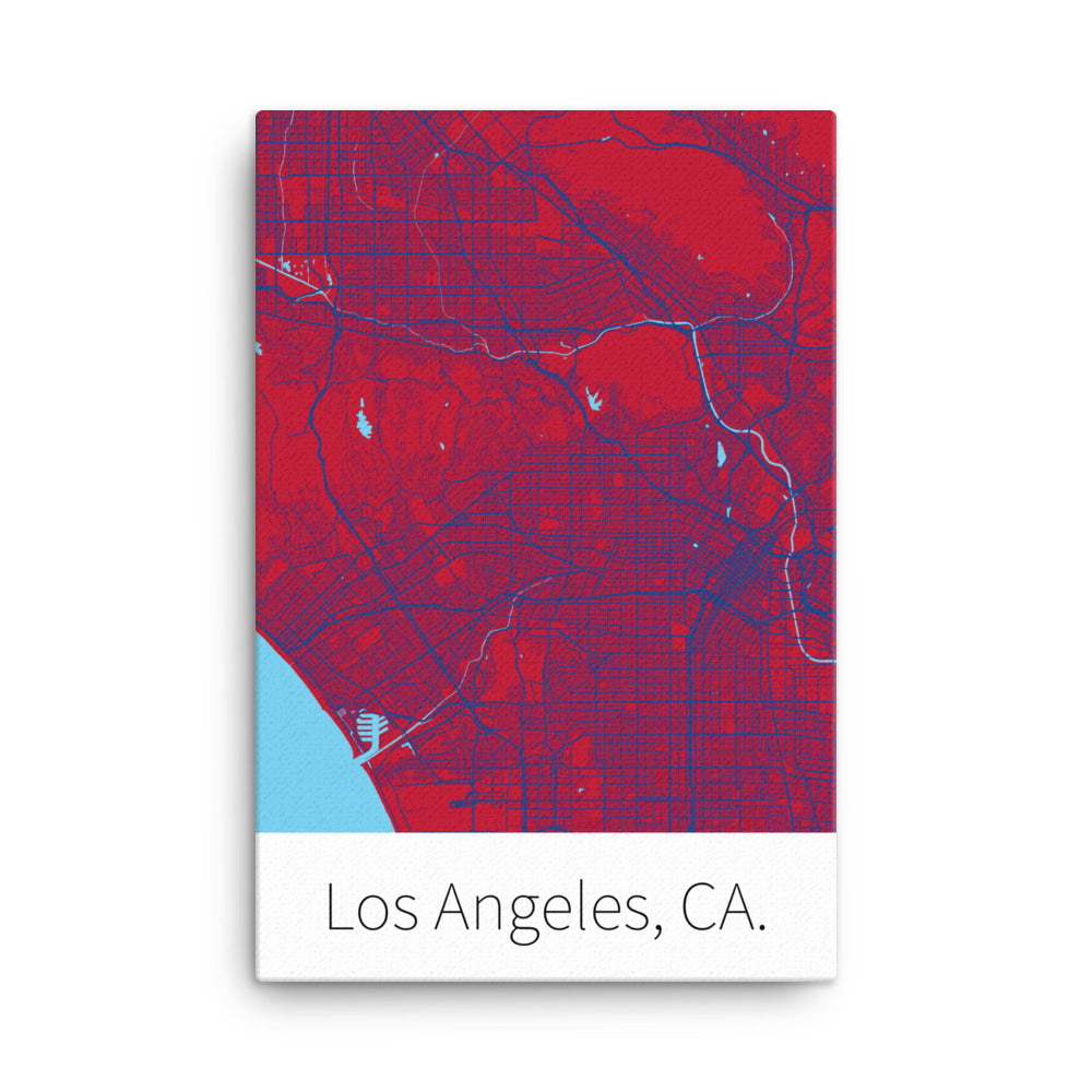 Los Angeles, CA. - Red & Blue