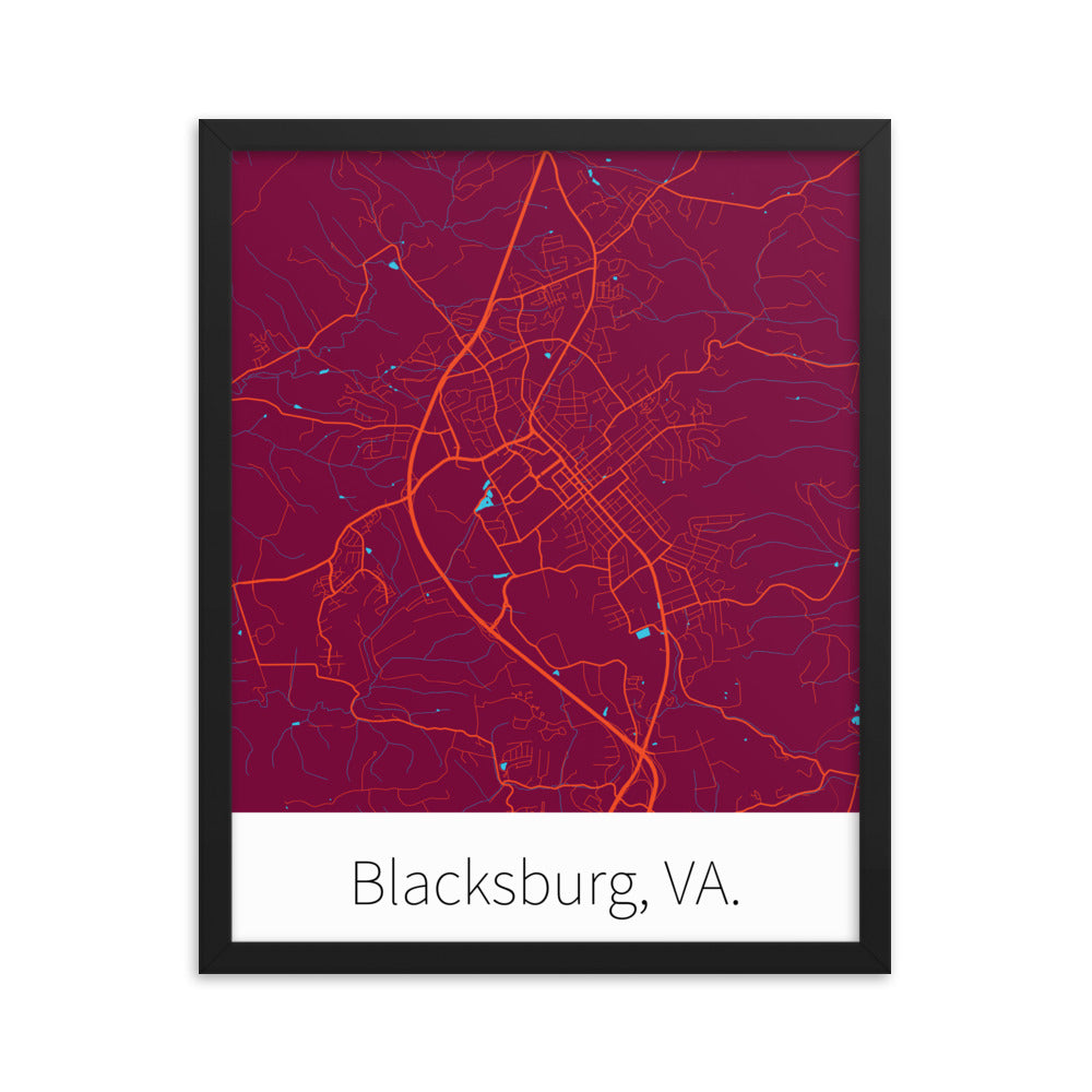 Blacksburg, VA. - Chicago Maroon & Burnt Orange