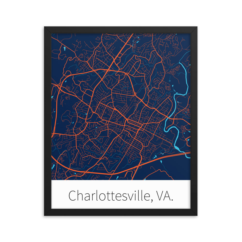 Charlottesville, VA. - Jefferson Blue & Cavalier Orange